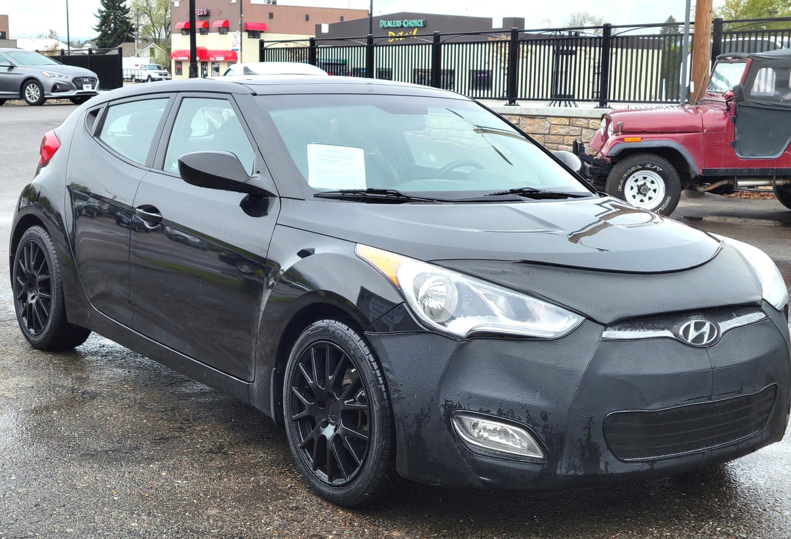 2013 Black /Black Hyundai Veloster 3 door Coupe (KMHTC6AD6DU) with an 1.6 Liter I4 FI DOHC 16V engine, Automatic transmission, located at 450 N Russell, Missoula, MT, 59801, (406) 543-6600, 46.874496, -114.017433 - Photo#3